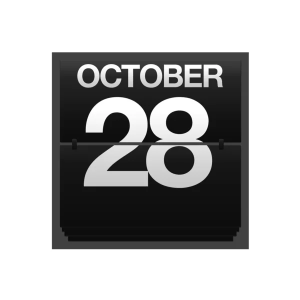 Counter calendar October 28. — Stock Photo, Image