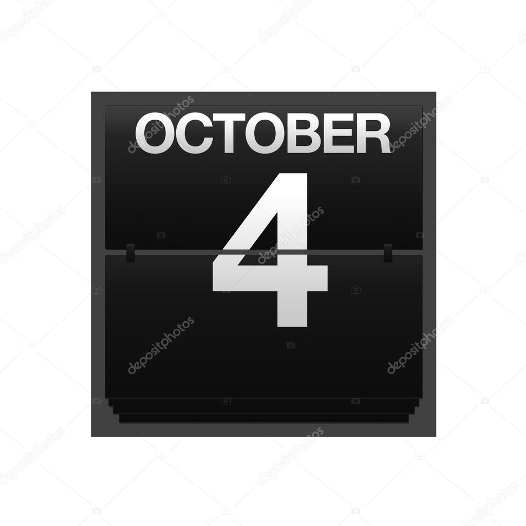 Counter calendar October 4.