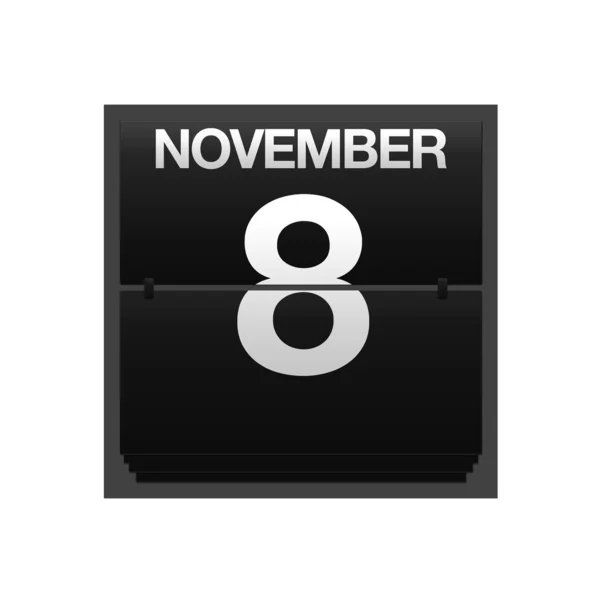 Licznik kalendarza listopada 8. — Zdjęcie stockowe