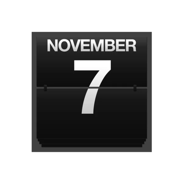 Counter kalender 7 november. — Stockfoto