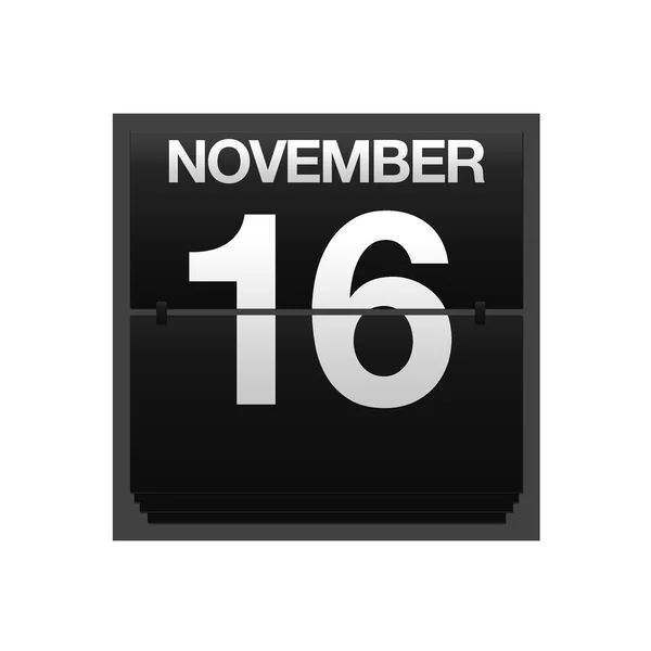 Counter calendar november 16. — Stock Photo, Image