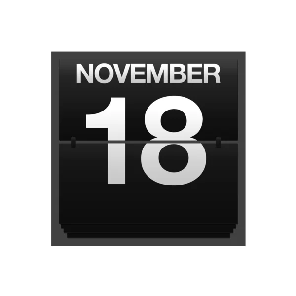 Counter calendar november 18. — Stock Photo, Image