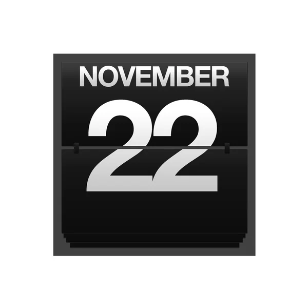 Counter calendário novembro 22 . — Fotografia de Stock