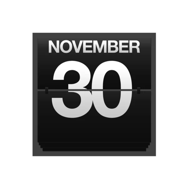 Counter calendar november 30. — Stock Photo, Image