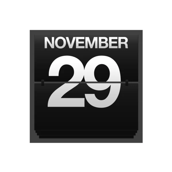 Counter calendário 29 de novembro . — Fotografia de Stock