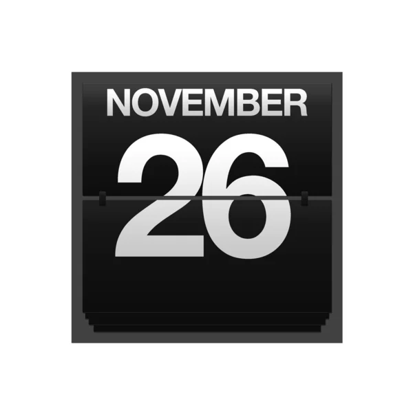 Counter calendar november 26. — Stock Photo, Image