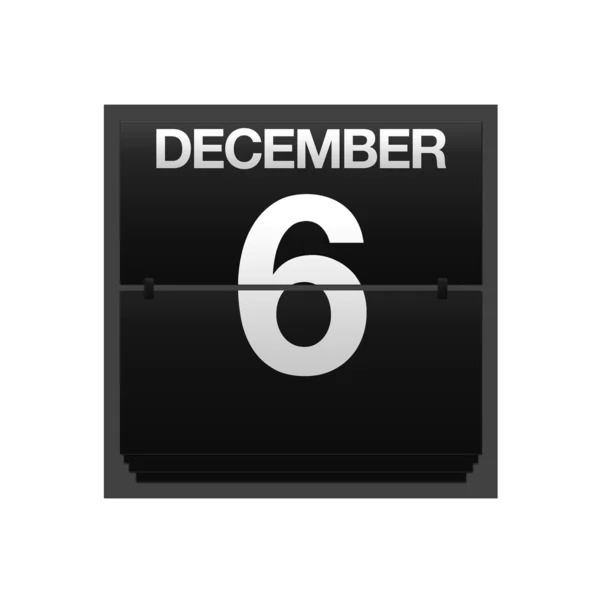 Contador calendario 6 de diciembre . — Foto de Stock