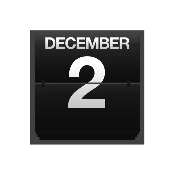 Counter calendar december 2. — Stock Photo, Image