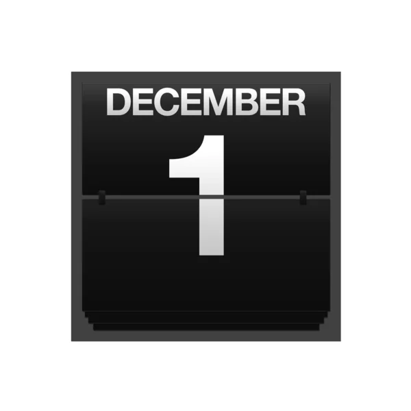 Contador calendario 1 de diciembre . —  Fotos de Stock