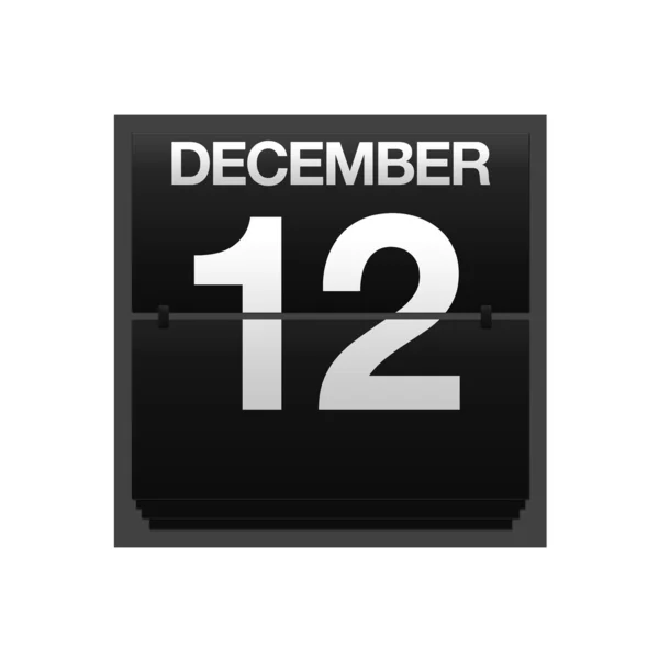 Counter calendar december 12. — Stock Photo, Image