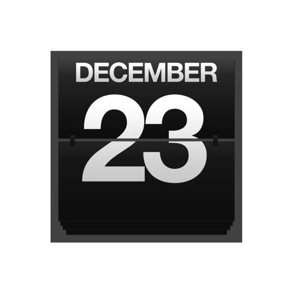 Teller kalender december 23. — Stockfoto