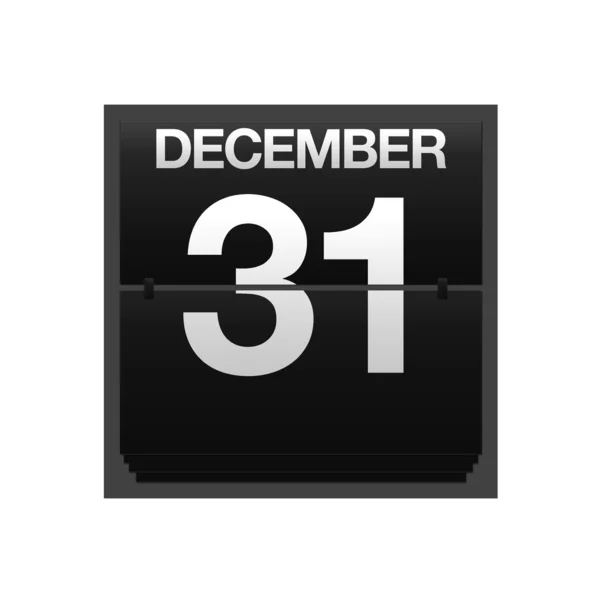 December 31-én Counter-naptár. — Stock Fotó