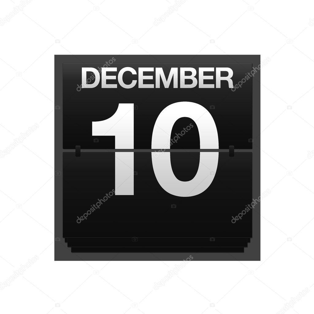 Counter calendar december 10.