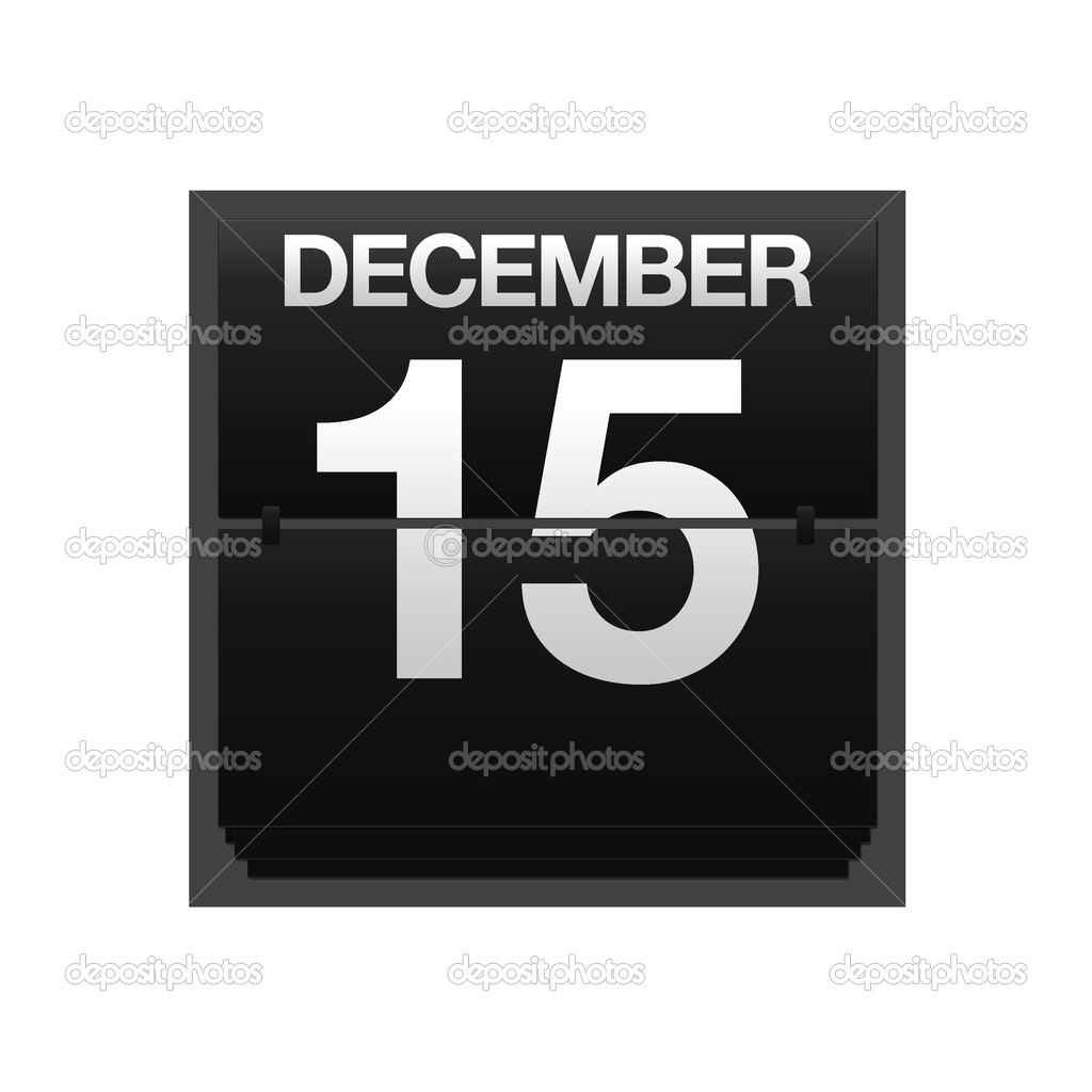 Counter calendar december 15.