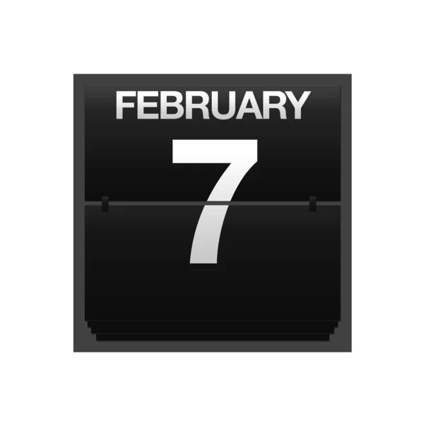 Counter calendar february 7. — Stock Photo, Image