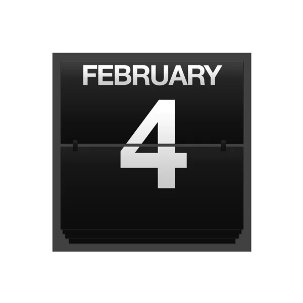 Counter calendar february 44. — Stock Photo, Image