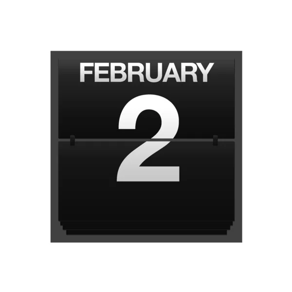 Counter kalender 2 februari. — Stockfoto