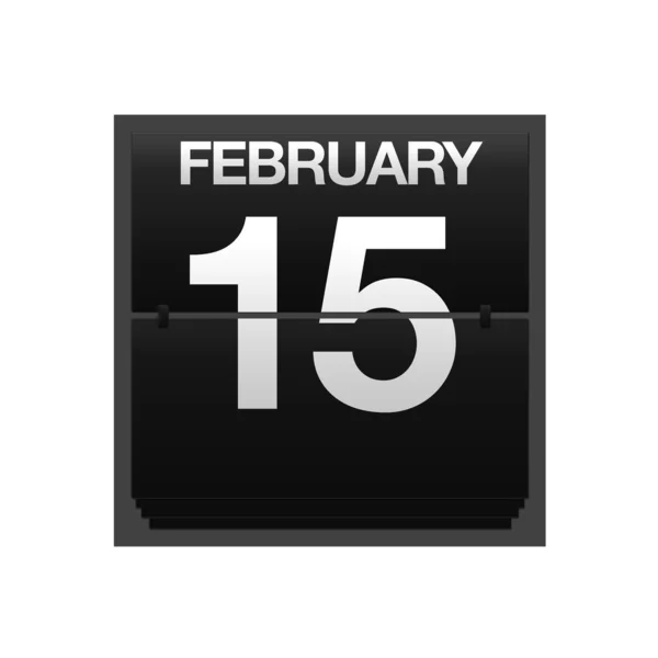 Counter kalender 15 februari. — Stockfoto