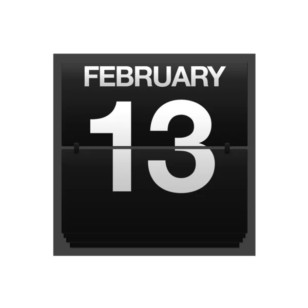 Counter calendar february 13. — Stock Photo, Image