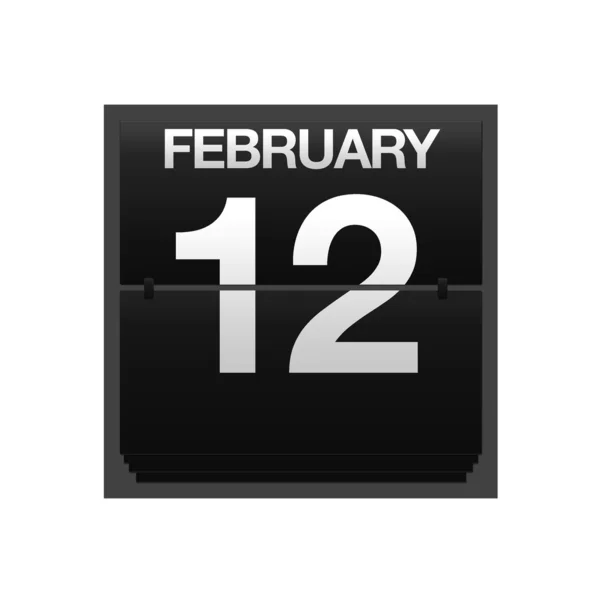 Counter kalender 12 februari. — Stockfoto