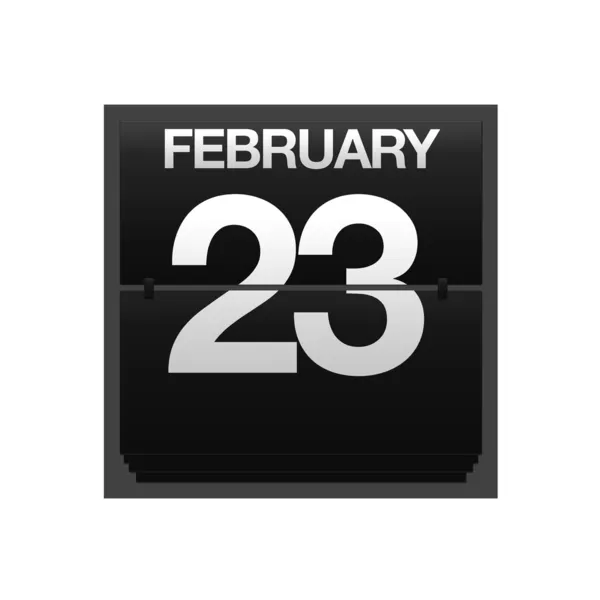 Counter kalender 23 februari. — Stockfoto
