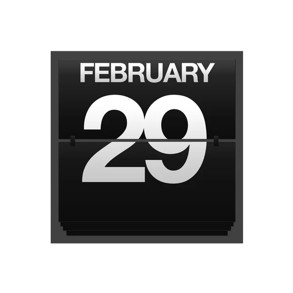 Teller kalender 29 februari. — Stockfoto