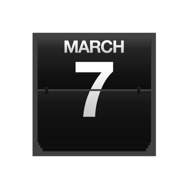 Contro calendario marzo 7 . — Foto Stock