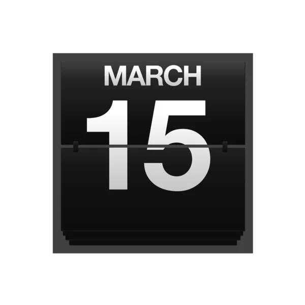 Contador calendario 15 de marzo . —  Fotos de Stock