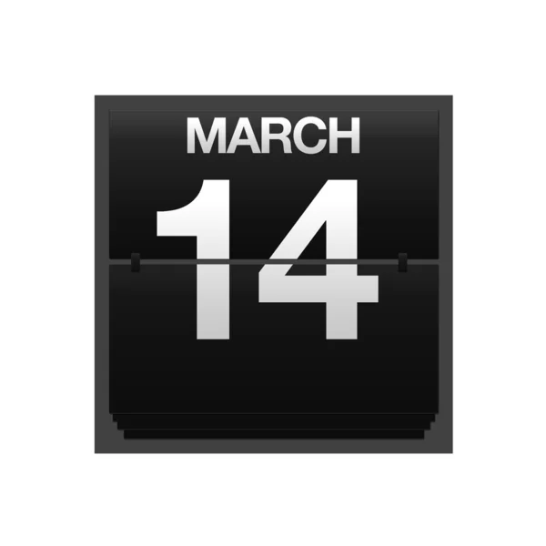 Counter calendar march 14. — Stock Photo, Image