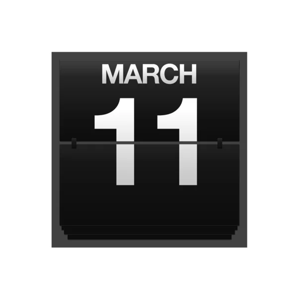 Contro calendario marzo 11 . — Foto Stock