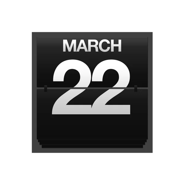 Counter calendar march 22. — Stock Photo, Image