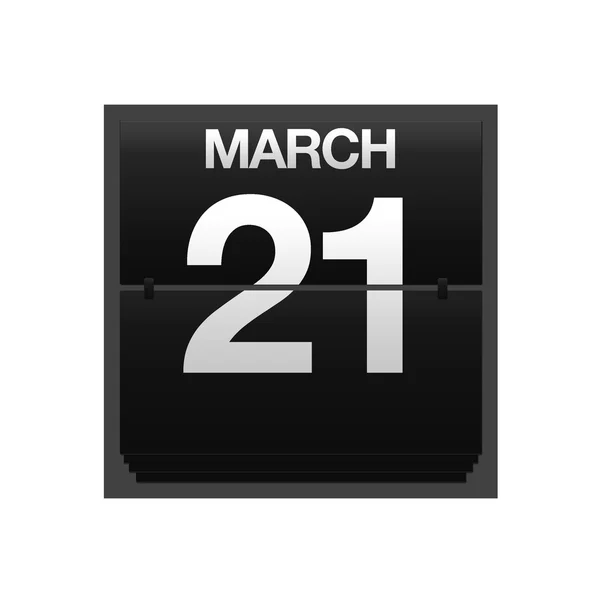 Contro calendario marzo 21 . — Foto Stock