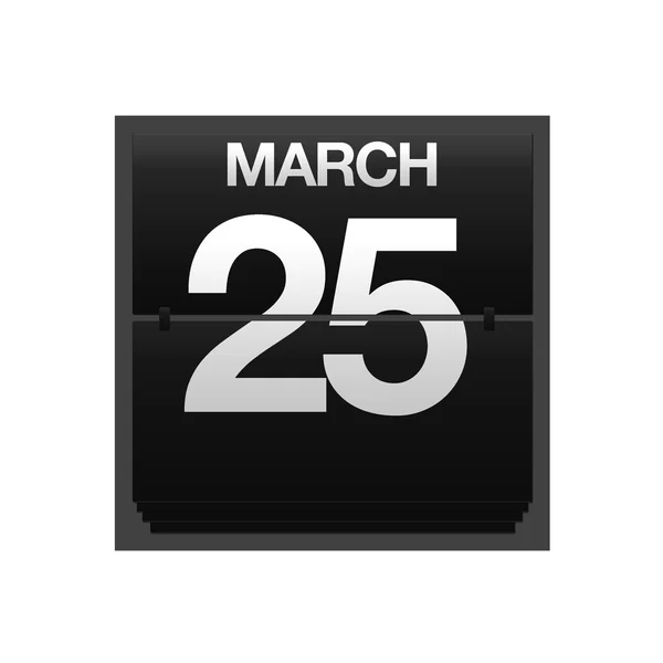 Contro calendario marzo 25 . — Foto Stock