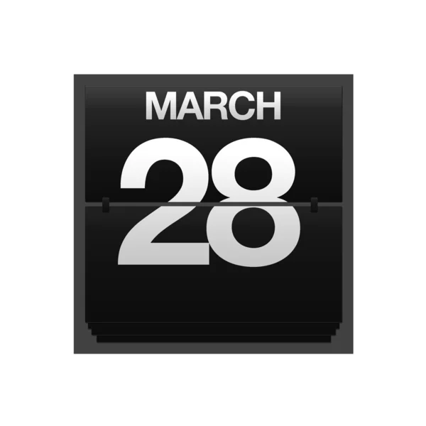 Contro calendario marzo 28 . — Foto Stock