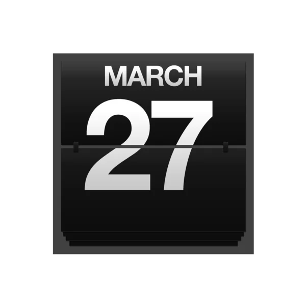 Contro calendario marzo 27 . — Foto Stock