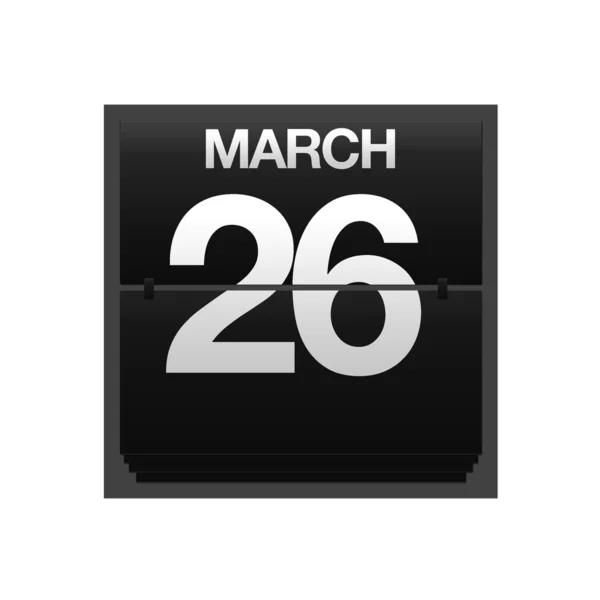 Contro calendario marzo 26 . — Foto Stock