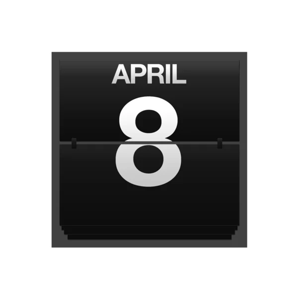 Contatore calendario 8 aprile . — Foto Stock