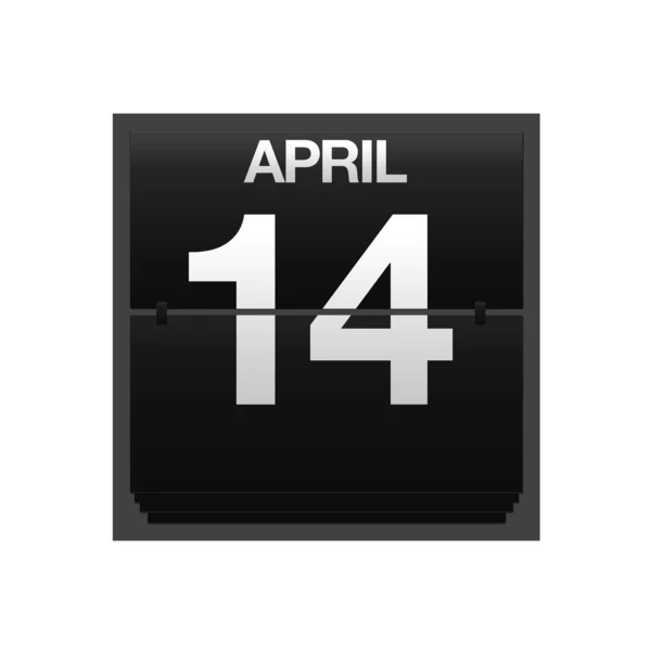 Contatore calendario 14 aprile . — Foto Stock