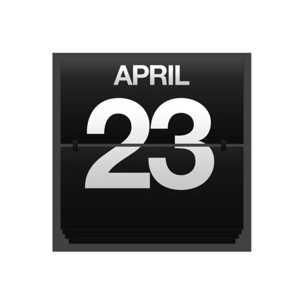 Counter calendar april 23. — Stock Photo, Image