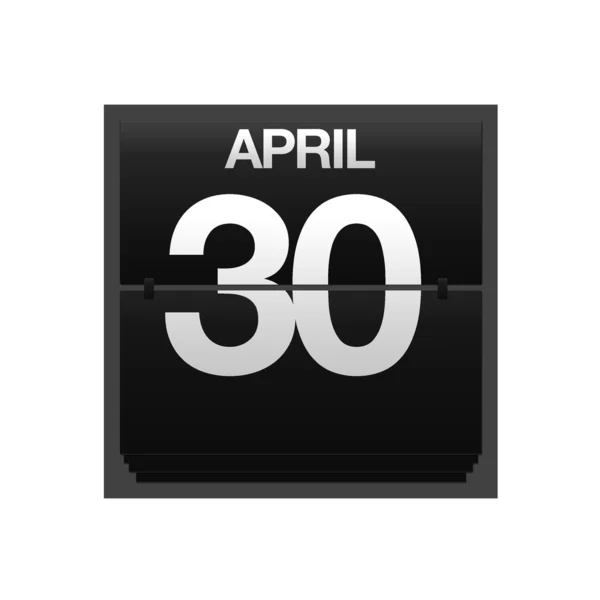 Contatore calendario 30 aprile . — Foto Stock