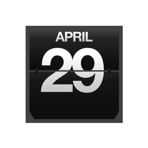 Teller kalender 29 april. — Stockfoto