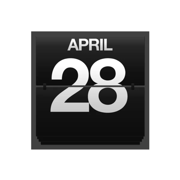 Licznik kalendarz 28 kwietnia. — Zdjęcie stockowe