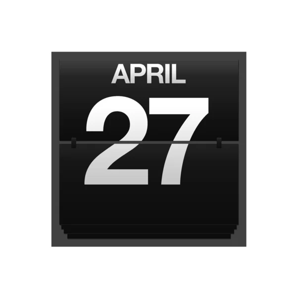 Counter calendar april 27. — Stock Photo, Image