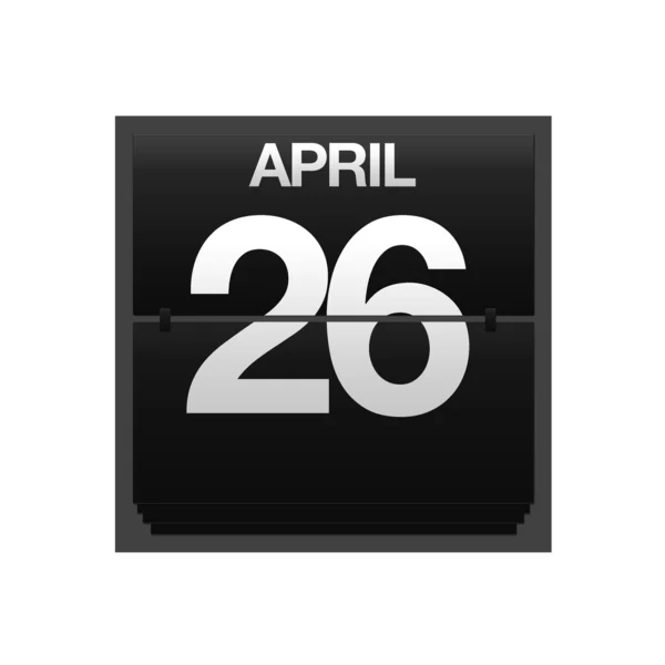 Counter calendar april 26. — Stock Photo, Image