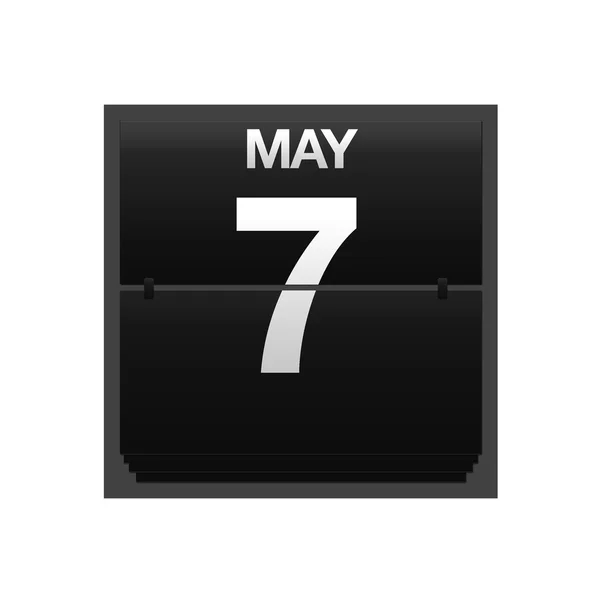 Contador calendario mayo 7 . —  Fotos de Stock