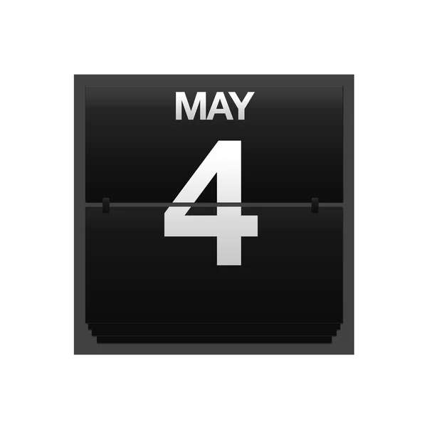 Counter calendar may 4. — Stock Photo, Image