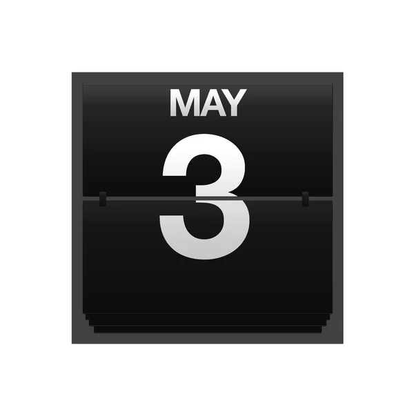 Counter calendar may 3. — Stock Photo, Image