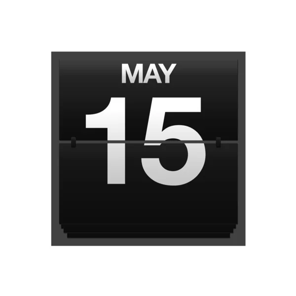 Contador calendario mayo 15 . — Foto de Stock