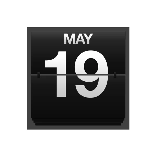 Teller kalender 19 mei. — Stockfoto