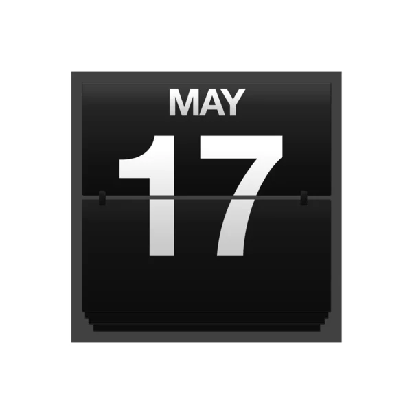Counter kalendern 17 maj. — Stockfoto